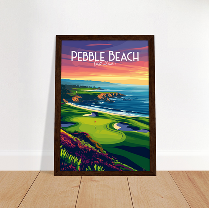 Pebble Beach poster by bon voyage design