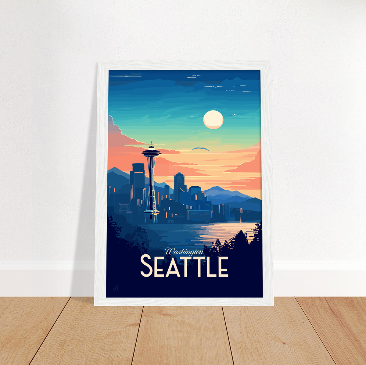 Seattle poster by bon voyage design