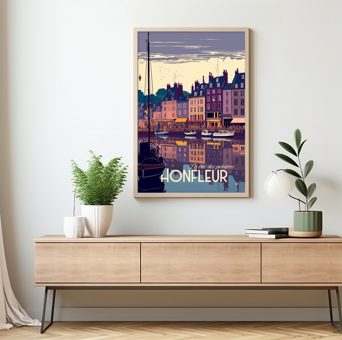 Honfleur poster by bon voyage design