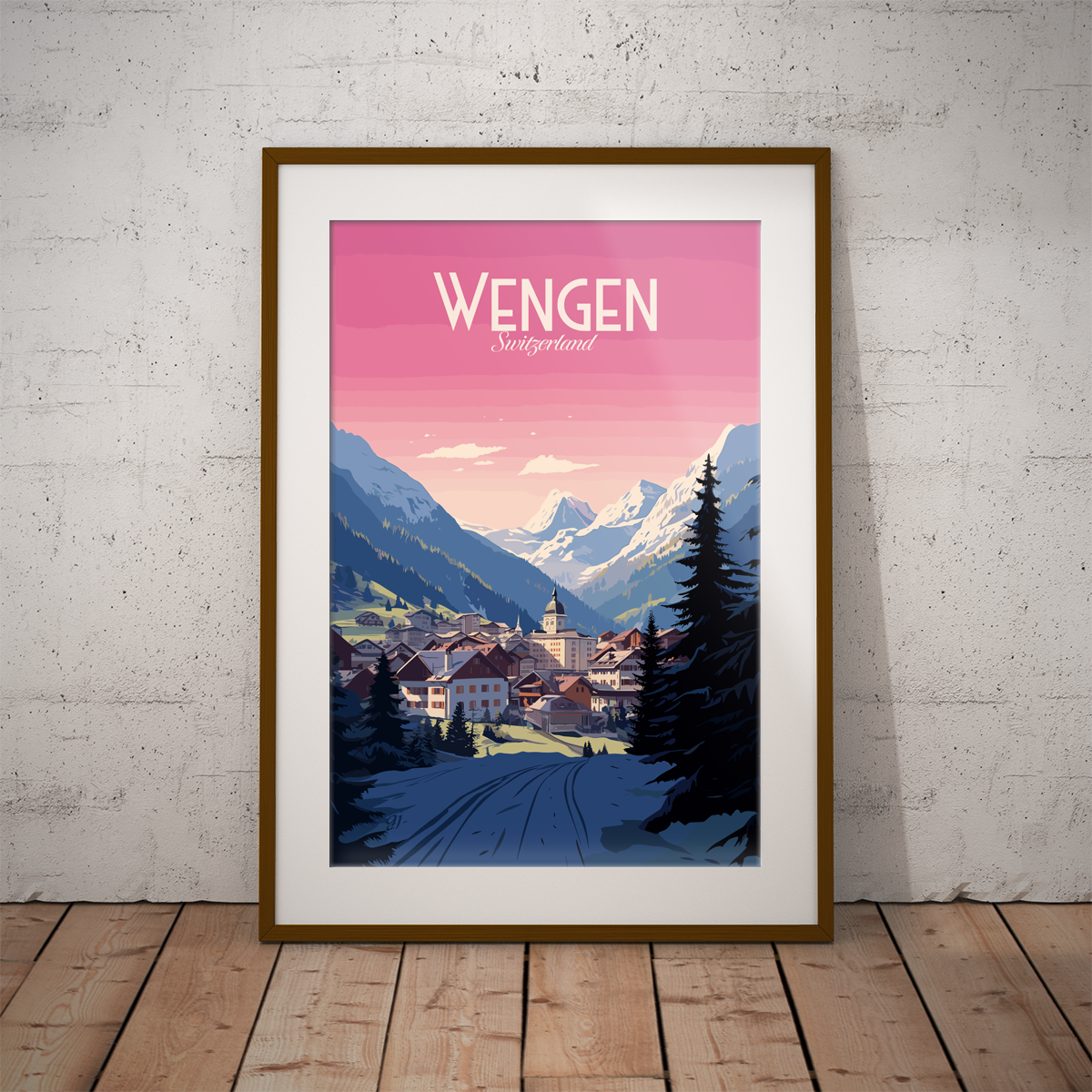 Wengen poster by bon voyage design