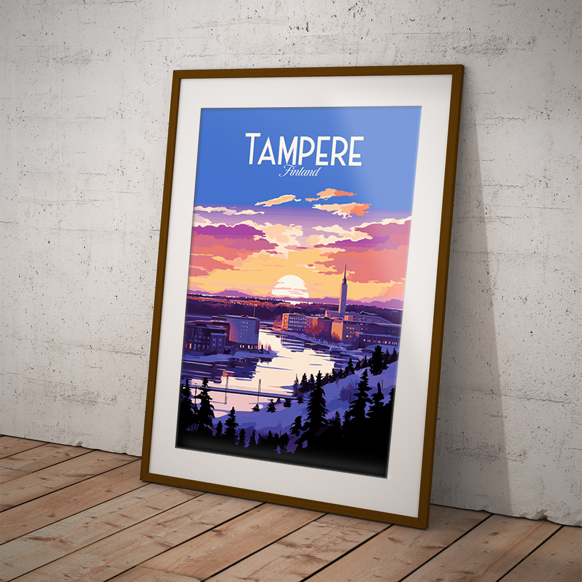 Tampere poster by bon voyage design