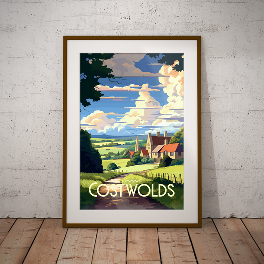 Costwolds poster by bon voyage design