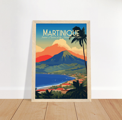 Martinique - Montagne Pelee poster by bon voyage design