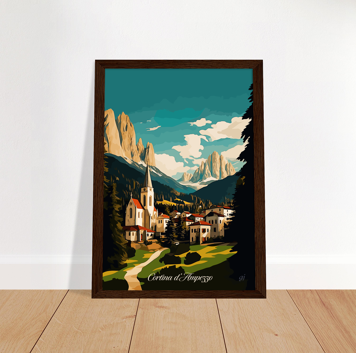 Cortina d’Ampezzo poster by bon voyage design