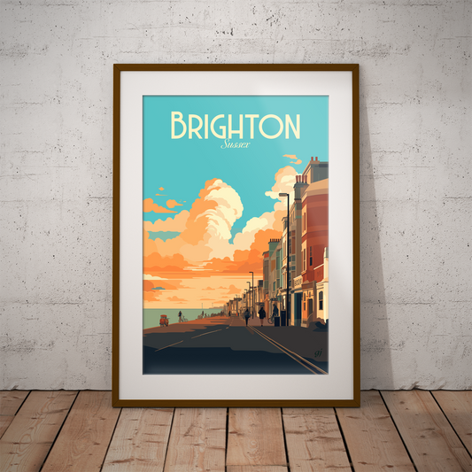 Brighton poster by bon voyage design