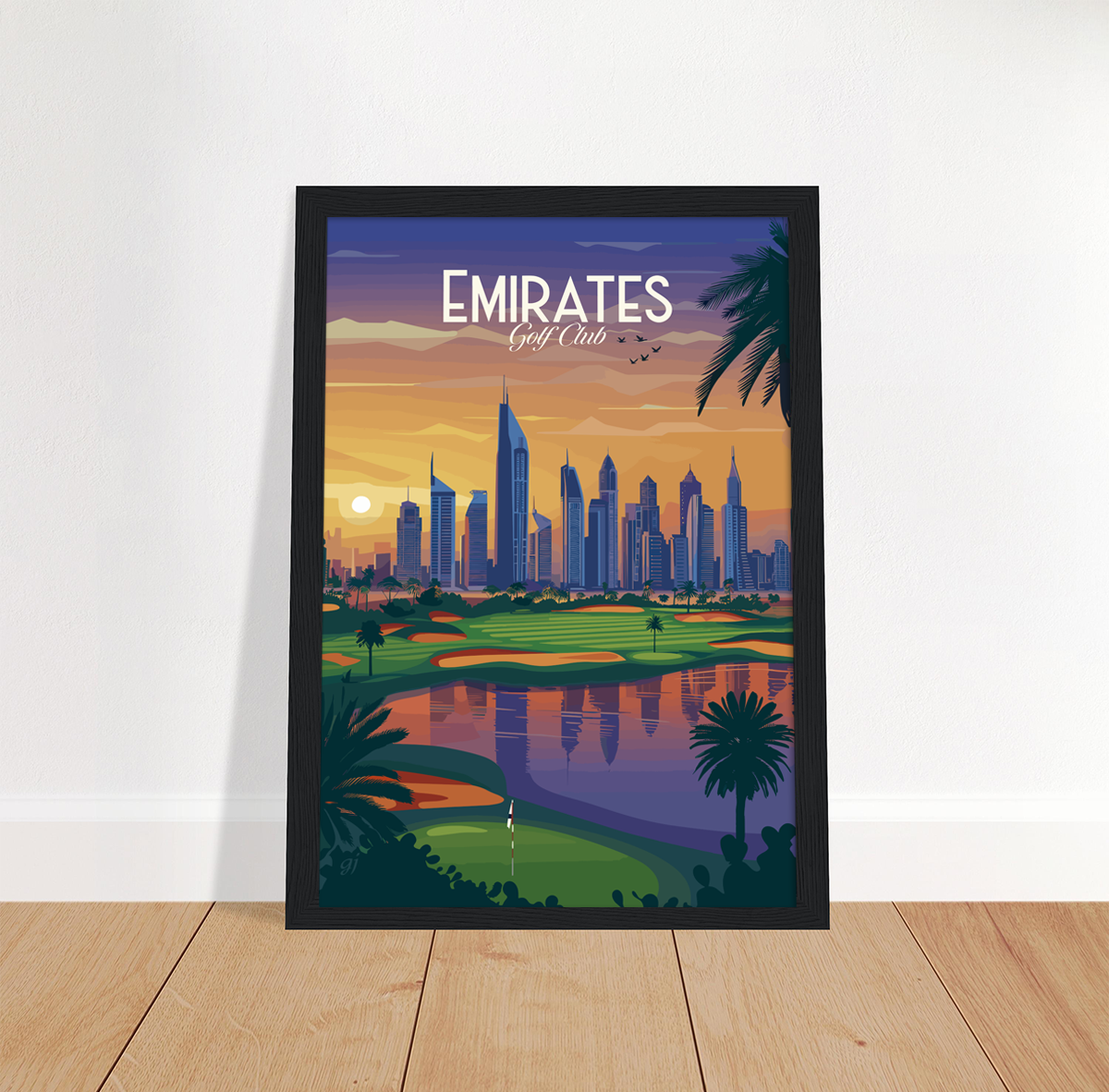 Emirates Golf Club poster by bon voyage design