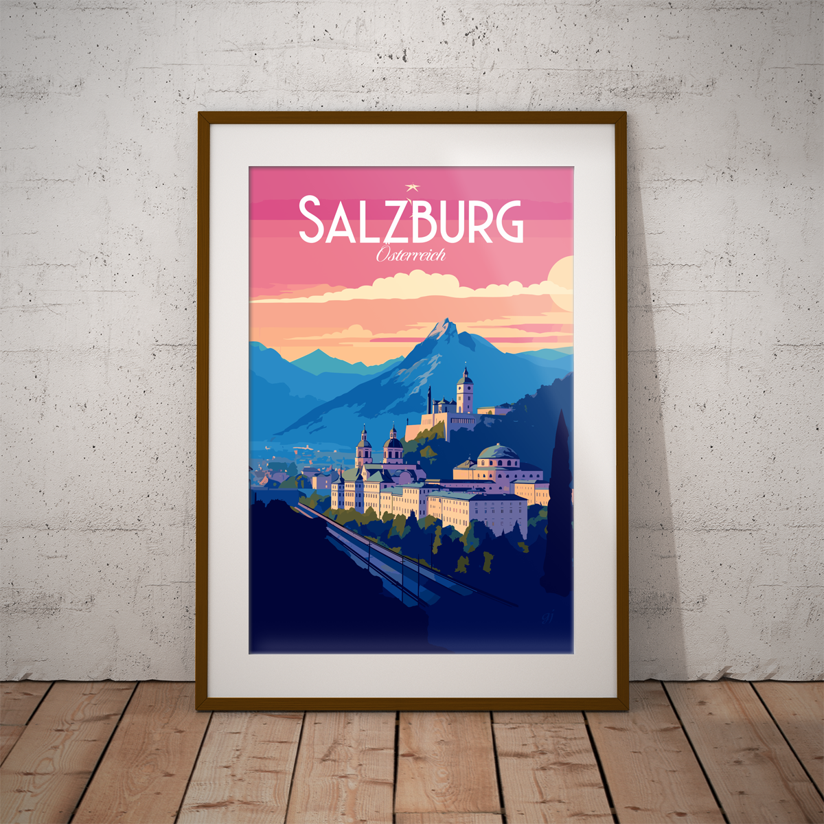 Salzburg poster by bon voyage design