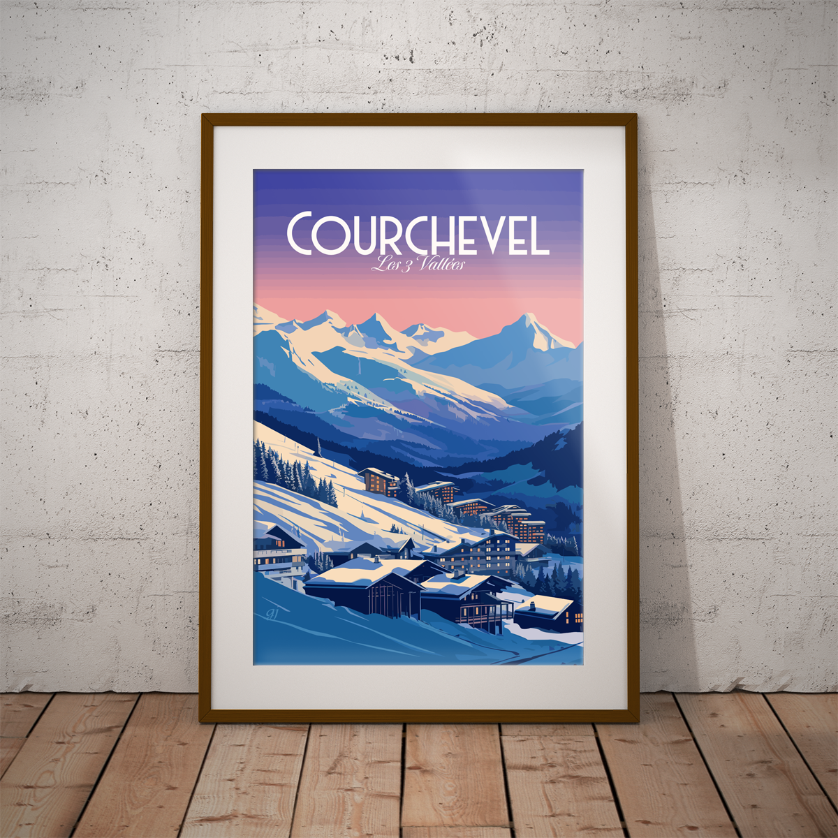 Courchevel poster by bon voyage design