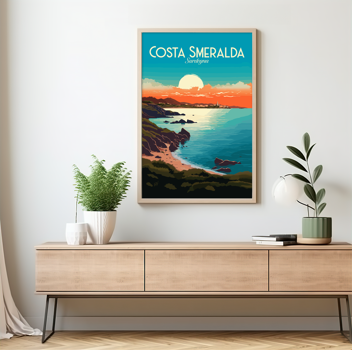 Costa Smeralda poster by bon voyage design