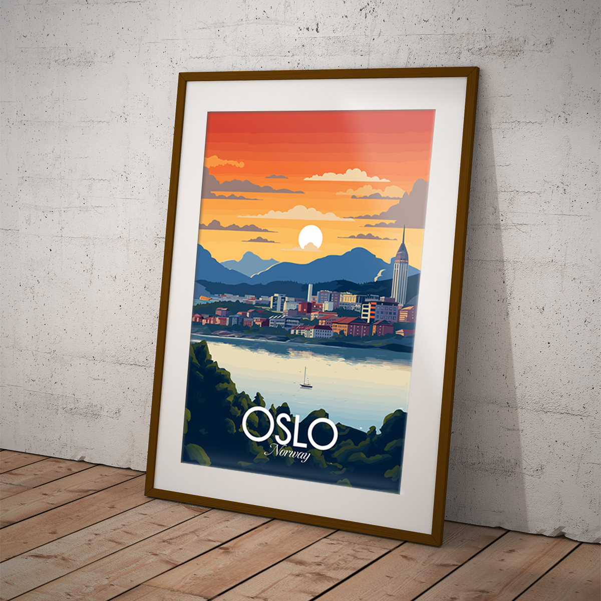 Oslo poster by bon voyage design