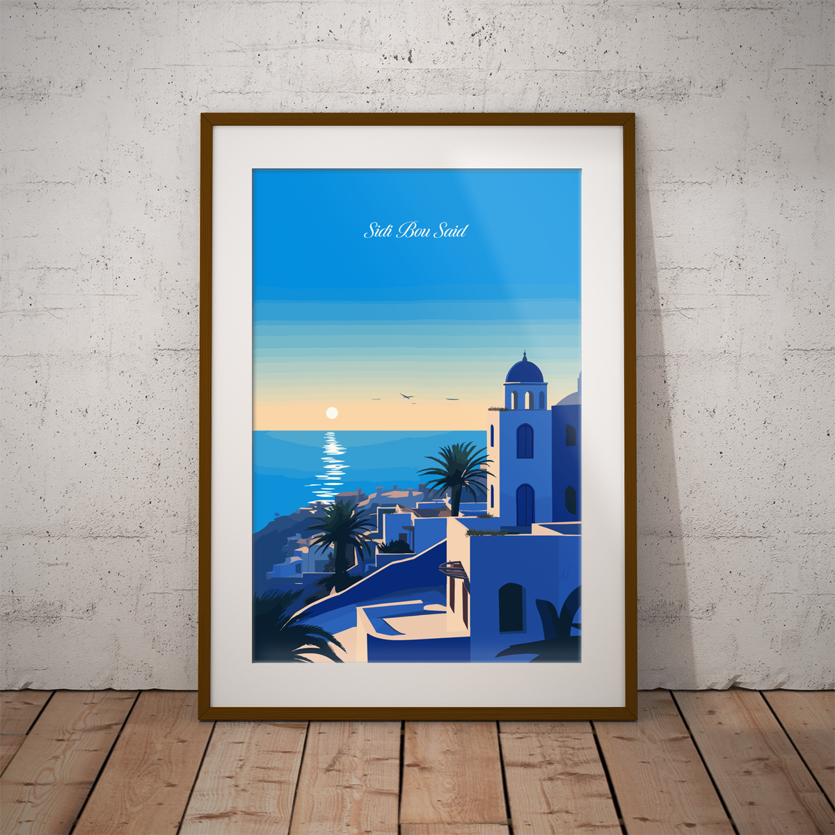 Sidi Bou Said poster by bon voyage design