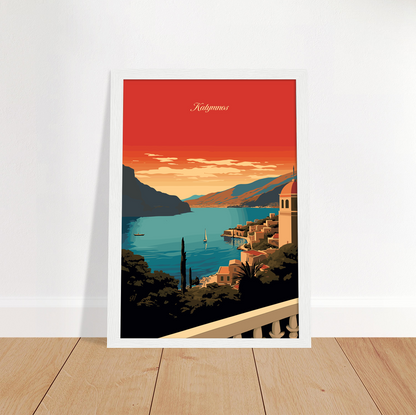 Kalymnos poster by bon voyage design