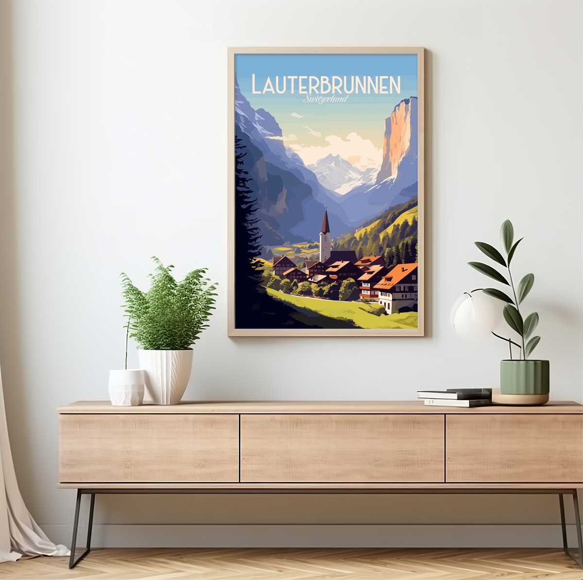 Lauterbrunnen poster by bon voyage design