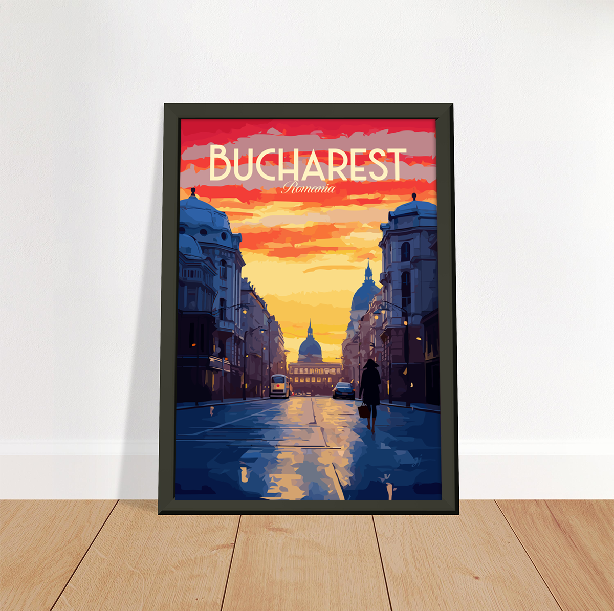 Bucharest poster by bon voyage design