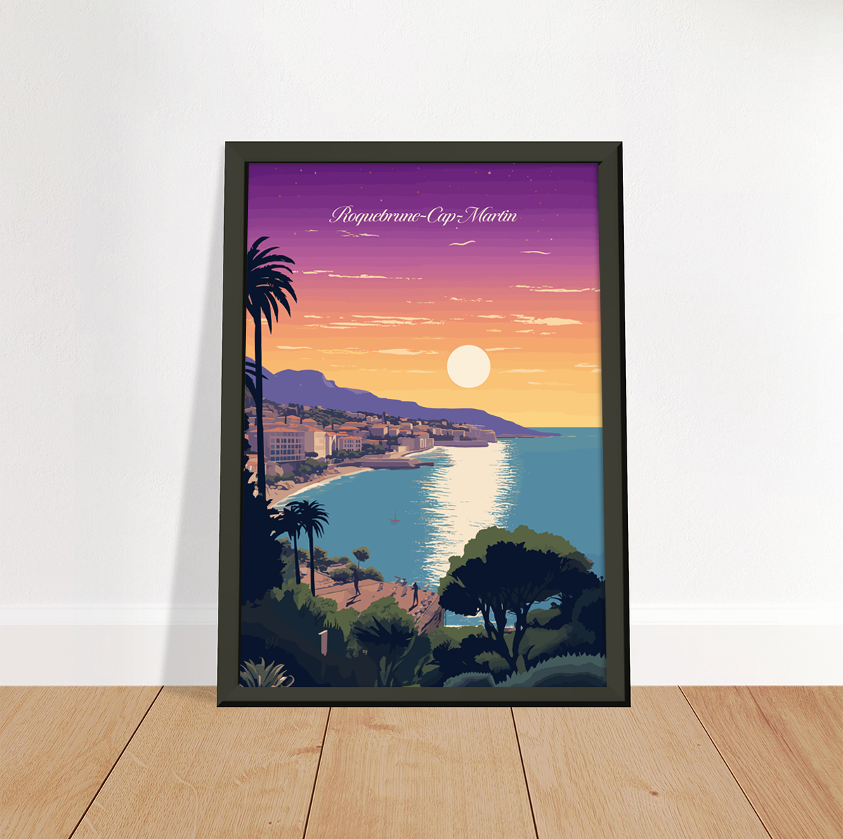 Roquebrune-Cap-Martin poster by bon voyage design