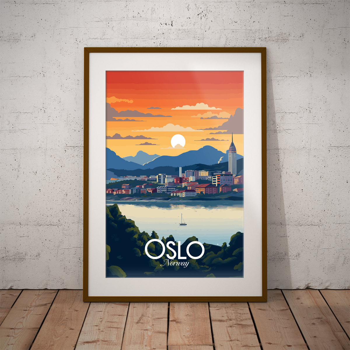 Oslo poster by bon voyage design