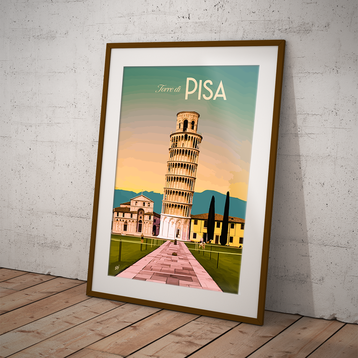 Pisa poster by bon voyage design