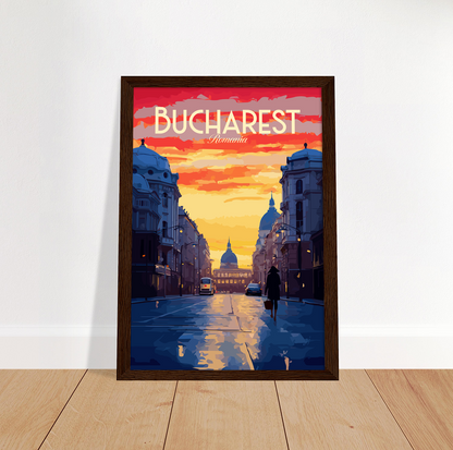Bucharest poster by bon voyage design