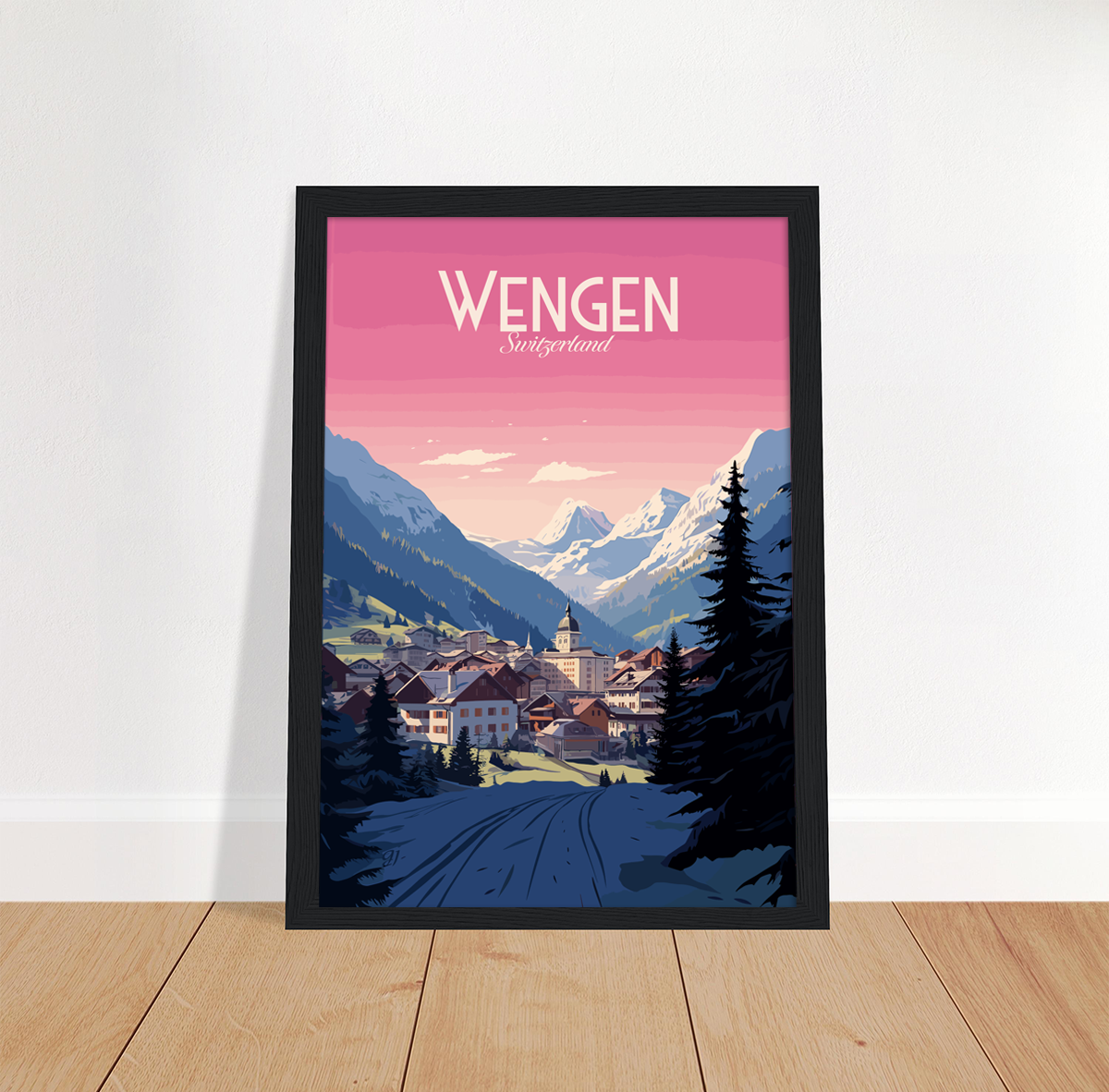 Wengen poster by bon voyage design