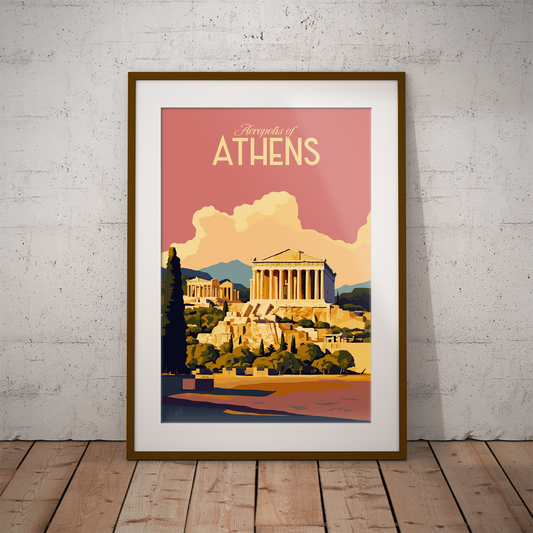 Athens poster by bon voyage design