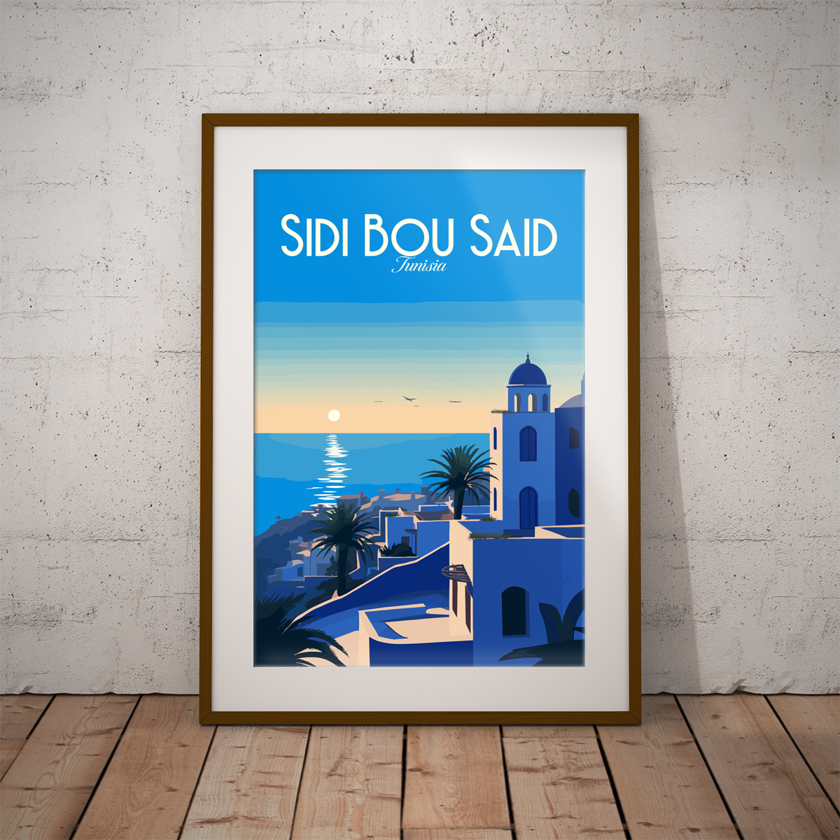 Sidi Bou Said poster by bon voyage design