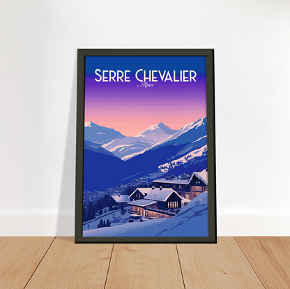 Serre Chevalier poster by bon voyage design