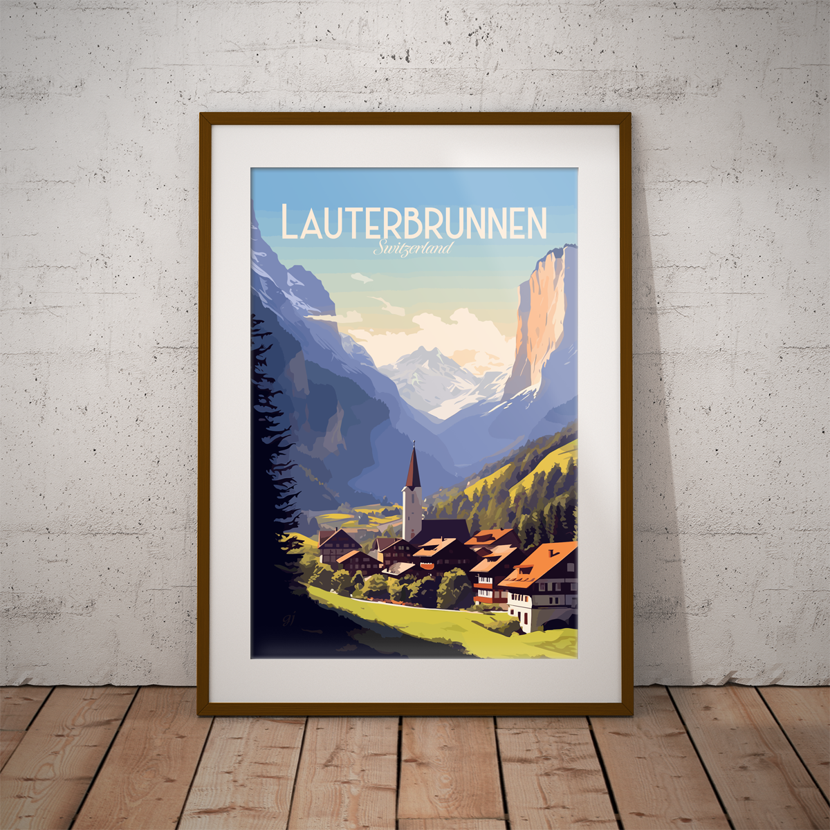 Lauterbrunnen poster by bon voyage design