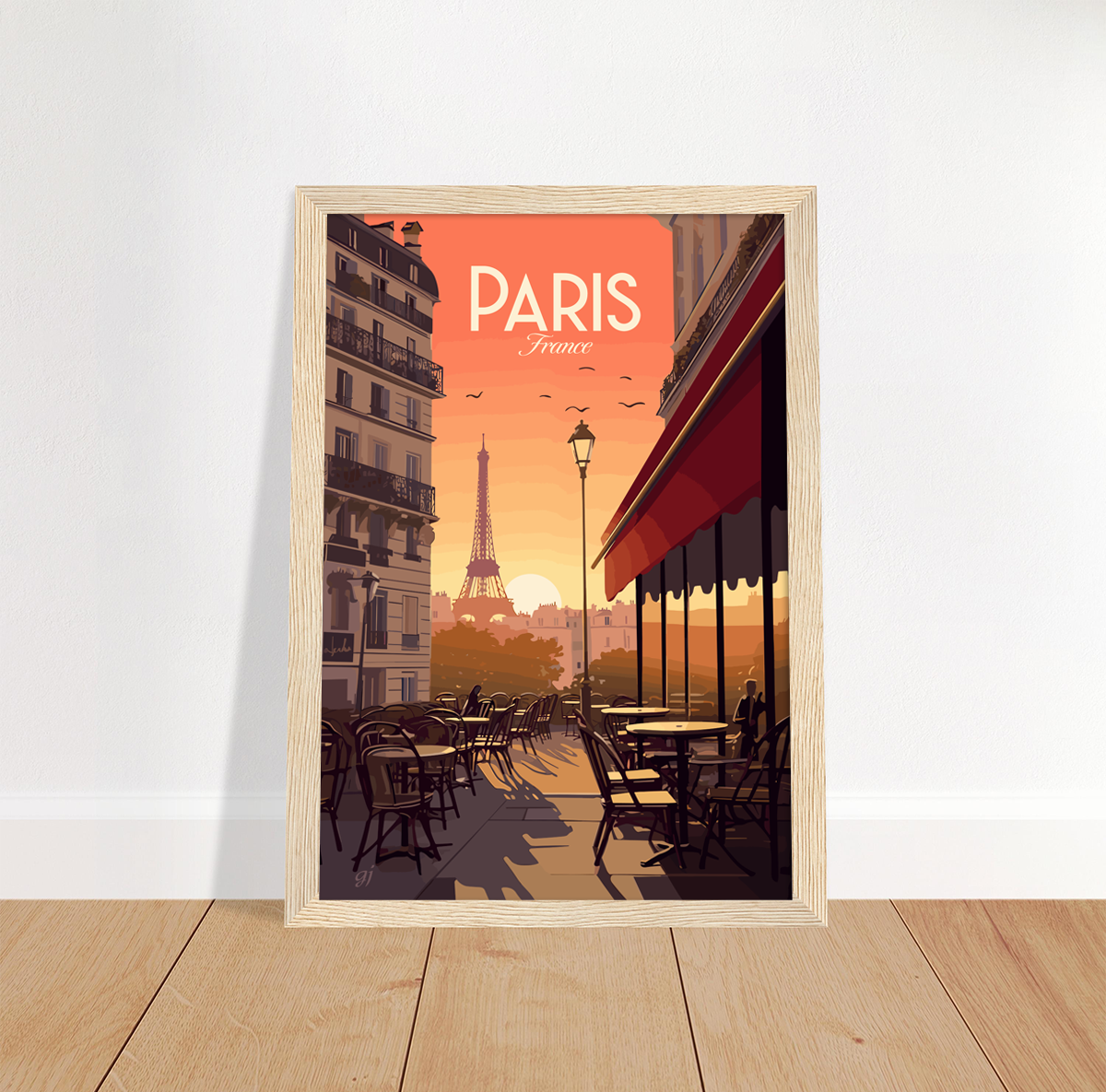 Paris - Café poster by bon voyage design