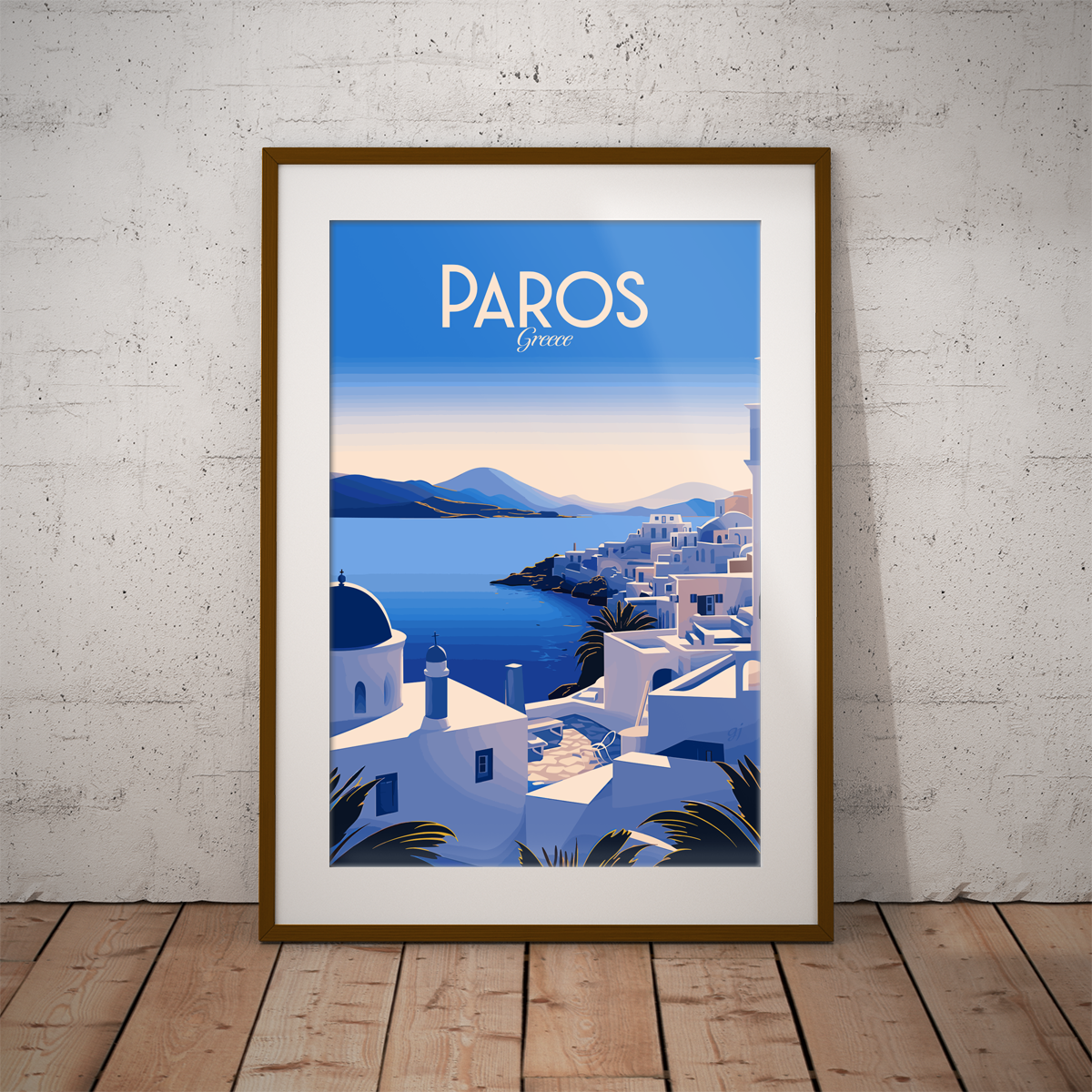 Paros poster by bon voyage design