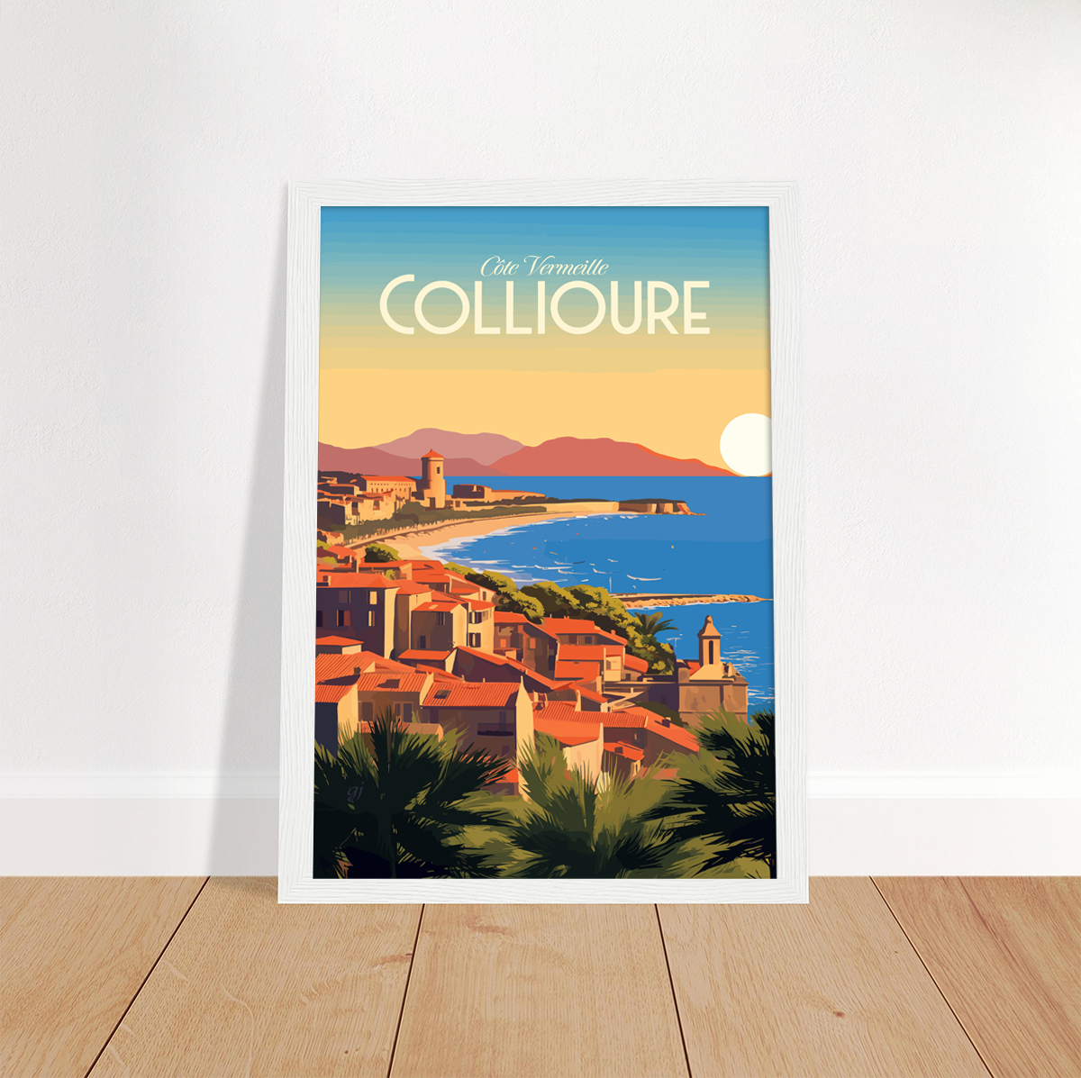 Collioure poster by bon voyage design