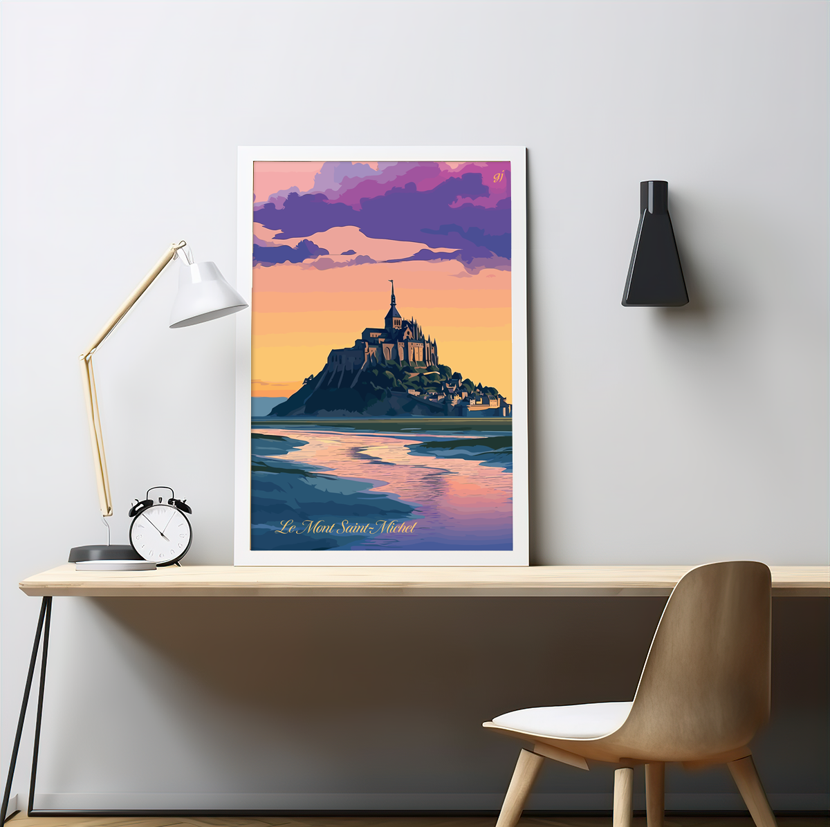 Mont-Saint-Michel poster by bon voyage design