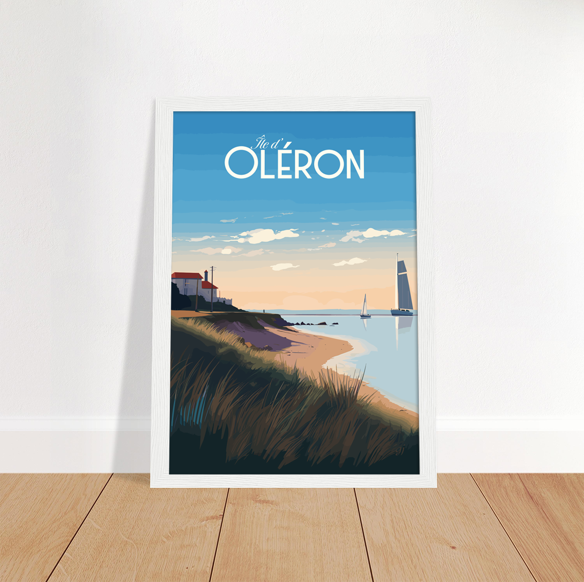 Oléron - Plage poster by bon voyage design