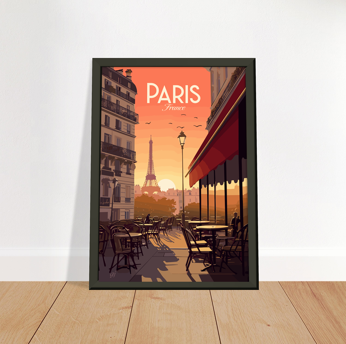Paris - Café poster by bon voyage design
