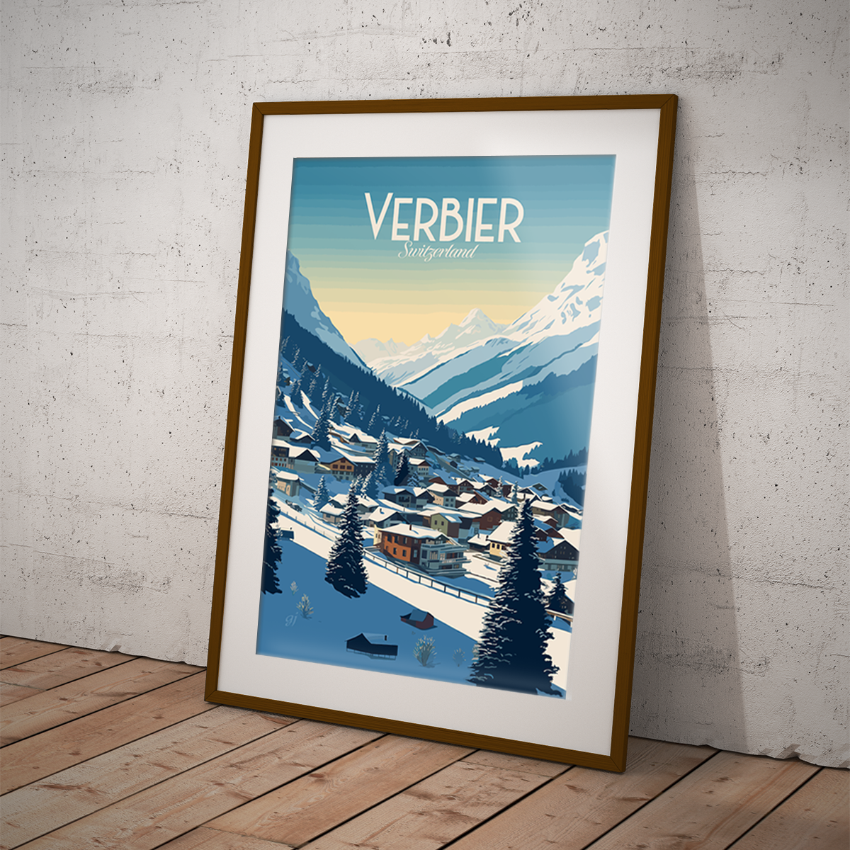 Verbier poster by bon voyage design