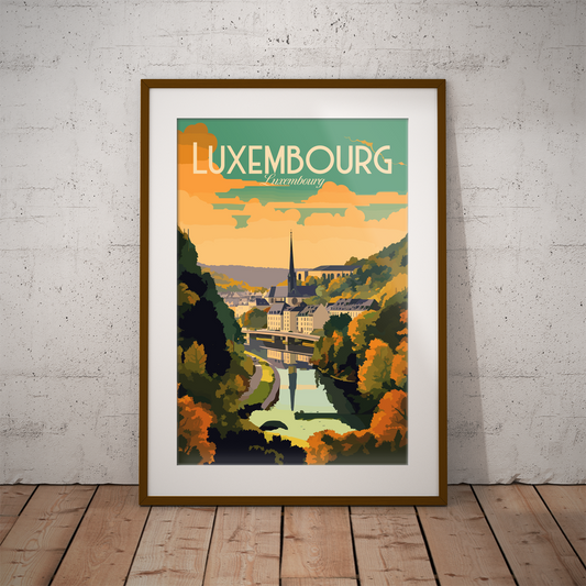 Luxembourg poster by bon voyage design