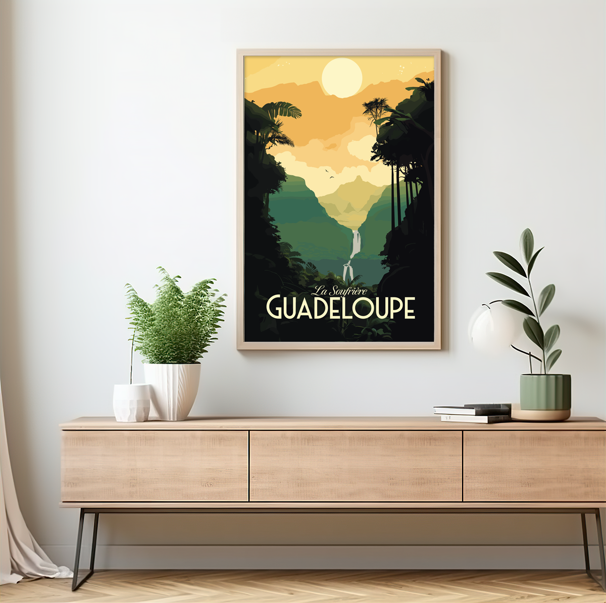 Guadeloupe - La Soufriere poster by bon voyage design