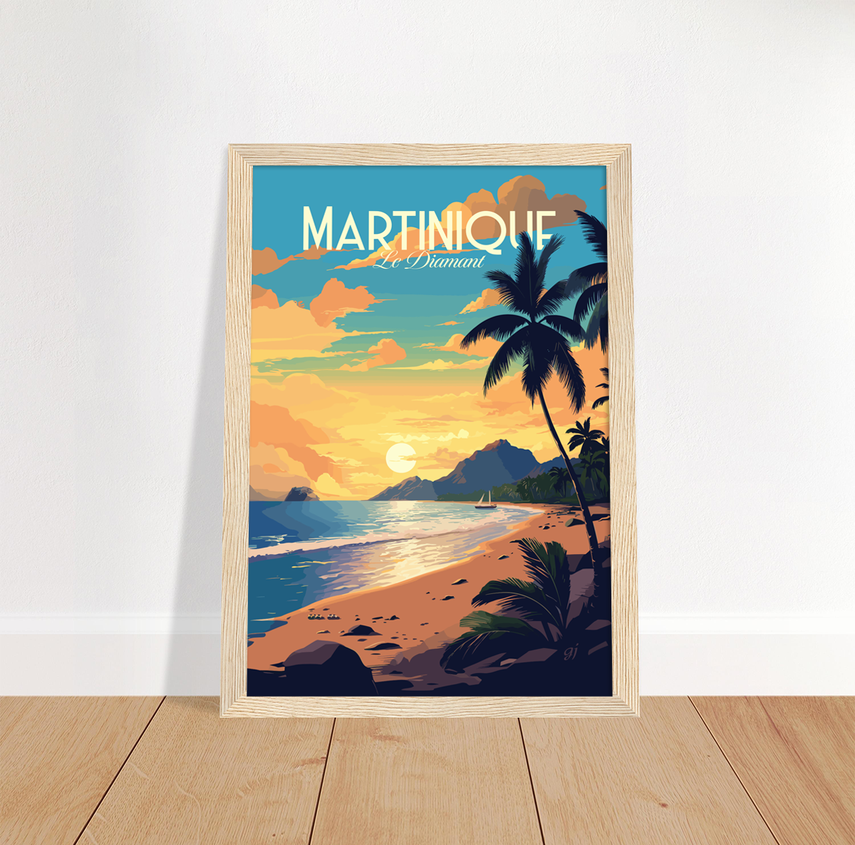 Martinique - Le Diamant poster by bon voyage design