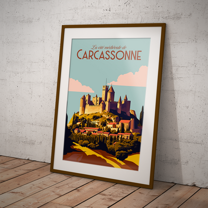 Carcassonne poster by bon voyage design