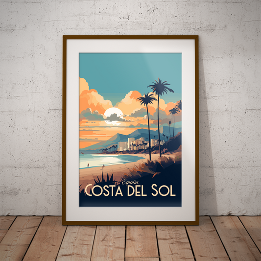 Costa del Sol poster by bon voyage design