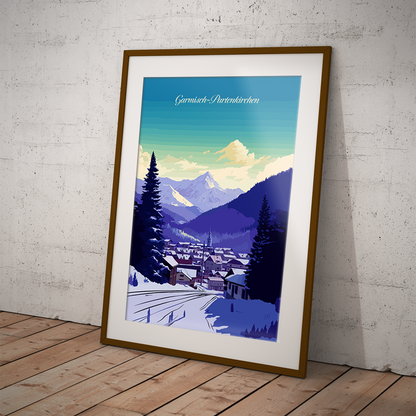 Garmisch-Partenkirchen poster by bon voyage design
