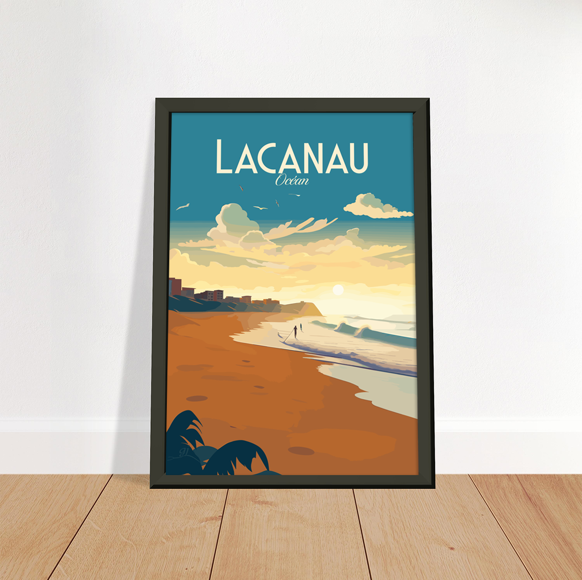 Lacanau poster by bon voyage design
