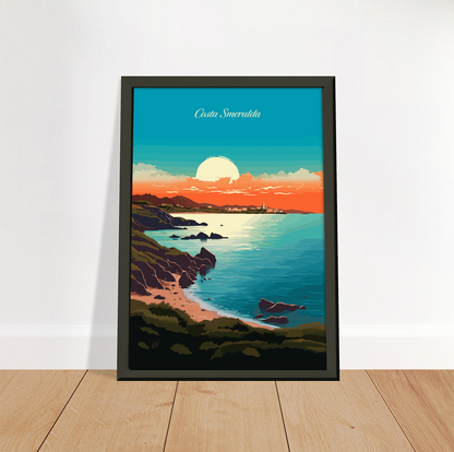 Costa Smeralda poster by bon voyage design